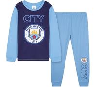 Get Trend Manchester City Pyjama Garçon et Ado 7-14 Ans, Ensemble 2 Pièces, Haut Manches Longues, Pantalon, Idée Cadeau Foot (11-12 Ans, Bleu Manchester City)