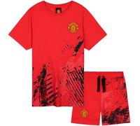 Get Trend Manchester United F.C. Pyjama Garcon Ensembles de Pyjama Enfant et Ado Court Football Été Vêtement de Nuit (13-14 Ans, Rouge Man United)