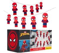 Get Trend Marvel Spiderman 3D Guirlande Lumineuse, Lumiere LED 1.65 M | Guirlande Lumineuse Intérieur avec Mini 10 Figurines LED Pile, Decoration Chambre, Murale ou Gaming