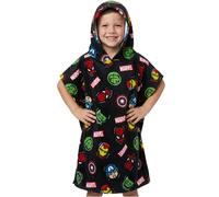 Marvel Spiderman Serviette de Bain Enfant Serviette de Plage à Capuche Ado Poncho Enfant pour Bain Plage ou Piscine Essentiel Voyage (Multi Avengers, 10-13 Ans)