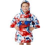 Get Trend Marvel Spiderman Serviette de Bain Enfant Serviette de Plage à Capuche Ado Poncho Enfant pour Bain Plage ou Piscine Essentiel Voyage (Bleu/Blanc, 10-13 Ans)