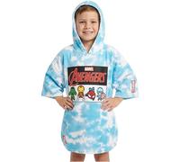 Get Trend Marvel Spiderman Serviette de Bain Enfant Serviette de Plage à Capuche Ado Poncho Enfant pour Bain Plage ou Piscine Essentiel Voyage (Rouge/Bleu, 10-13 Ans)