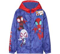 Get Trend Marvel Spiderman Veste Imperméable Garçon et Ado, Manteau Enfant Déperlante à Doublure Polaire, Idée Cadeau (5-6 Ans, Bleu Spidey Doublure Polaire)