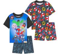 Get Trend Marvel Spidey Pyjama Enfant Garcon et Ado, Ensemble Pyjama Manches Courtes, Lot de 2, Vêtement de Nuit Été, Idée Cadeau (5-6 Ans, Multi Marvel Lot de 2)