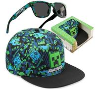 Get Trend Minecraft Casquette Baseball et Lunette de Soleil Protection UV, Ete Voyage Accessoires, Gaming Merchandise Cadeau Garcon (Multi Minecraft)
