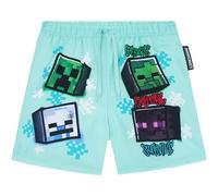 Get Trend Minecraft Maillot de Bain Garcon 7-14 Ans, Bermuda Short de Bain Ceinture Elastique Doublure Intérieure, UPF 50+, Ete Idee Cadeau (11-12 Ans, Multi Minecraft)