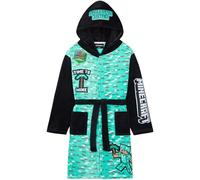 Get Trend Minecraft Peignoir Enfant et Ado, Robe de Chambre Polaire à Capuche avec Poches Loungewear Hiver, Idée Cadeau Creeper (9-10 Ans, Vert Minecraft)
