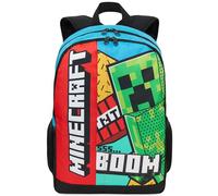 Get Trend Minecraft Sac a Dos Enfant Garcon, Bandoulière Réglable et Fermeture Eclair Cartable, École ou Sport, Cadeau Garcon (Multi Minecraft)