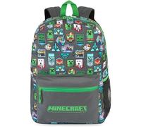 Get Trend Minecraft Sac a Dos Garcon, Fermeture Eclair et Cartable Bandoulière Réglable, Pour École ou Voyage, Cadeau Garcon (Vert/Noir Minecraft)
