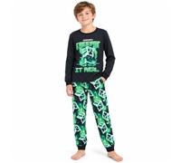 Get Trend Minecraft | Super Mario Ensembles de Pyjama Enfant Garcon | 2 Pièces avec Chemise à Manches Longues et Bas de Pyjama, Confortable et Respirant Loungewear, Gaming Merchandise