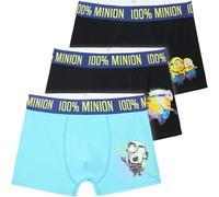 Get Trend Minion Boxer Enfant Garcon 4 à 12 Ans, Lot de 3 Respirant et Douce Calecon, Ceinture Elastique sous Vêtements, Comfy Cadeau Garcon (7-8 Ans, Multi Minions)