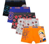 Get Trend Naruto Boxer Enfant Garcon, Lot de 5 Calecon Kakashi Akatsuki, Ceinture Elastique sous Vêtements, Idee Cadeau Anime (11-12 Ans, Multi Naruto)