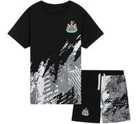 Get Trend Newcastle United F.C. Pyjama Garcon Ensembles de Pyjama Enfant et Ado Court Football Été Vêtement de Nuit (7-8 Ans, Noir Newcastle United)