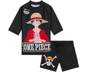 Get Trend One Piece Ensemble de Maillots de Bain Garçon et Ado 2 Pièces Short de Bain et T-shirt pour Plage Piscine (13-14 Ans, Noir One Piece)
