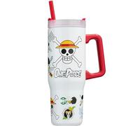 Get Trend One Piece Gobelet Isotherme 920 ml, Double Acier Inoxydable Mug Isotherme avec Poignée et Paille, 42H Glace, 12H Froid et 8H Chaud, Sans BPA Gourde Sport (Multi One Piece)