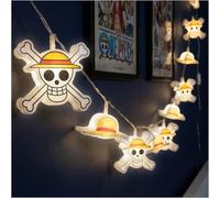 Get Trend One Piece Guirlande Lumineuse Intérieur 3D, Guirlande Led 10 en Fil de Cuivre Alimentée par Piles, 150 cm, Anime Merch pour Decoration Chambre, Idee Cadeau Manga