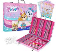 Get Trend Pat Patrouille Art kit Creatif Enfant, 137 Pcs, Crayon de Couleurs Feutre Lavable et Accessories, Compacte et Portable Malette Dessin Enfant, Activité Manuelle Cadeau Fille