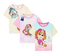 Get Trend Pat Patrouille T-Shirt Fille et Tout Petits, Lot de 3 Ras du Cou et Manches Courtes Hauts d'été Enfant, Comfy Cadeau Fille (7-8 Ans, Multi Paw Patrol)
