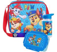 Get Trend Paw Patrol Sac Isotherme Repas Boîte à Goûter Gourde 400ml Set Déjeuner 3 Pièces Enfant Chase Ruben Skye Pique Nique (Bleu Paw Patrol)