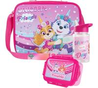 Get Trend Paw Patrol Sac Isotherme Repas Boîte à Goûter Gourde 400ml Set Déjeuner 3 Pièces Enfant Chase Ruben Skye Pique Nique (Rosa Paw Patrol)