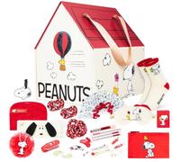 Get Trend Peanuts Snoopy Calendrier de l'Avent 2026, Coffret Beauté Femme | 24 Surprise Compte à Rebours Noël avec Brosse Cheveux, Masque de Nuit, Trousse, Pinceaux Maquillages et Plus Idee Cadeau Noel