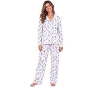Get Trend Peanuts Snoopy Ensembles de Pyjama Femme et Ado, 2 Pcs Set S-2XL | Ultra Doux Ensemble Pyjama avec Chemise Boutonnée et Ceinture Elastique Bas de Pyjama, Comfy Cadeau Femme et Ado