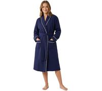 Get Trend Peignoir de Bain Femme et Ados S-2XL, Léger et Gaufré Robe de Chambre avec Ceinture, Voyage Accessoires, Cadeau Femme (XL, Marine)