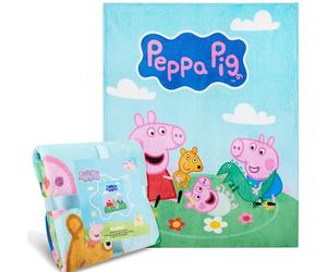 Get Trend Peppa Pig Couverture Polaire Enfant 130x150 cm, Plaid Doux pour Lit, Canapé ou Voyage, Décoration Chambre, Cosy Idée Cadeau (Multi Peppa Pig)
