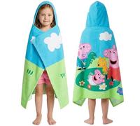 Get Trend Peppa Pig Serviette de Bain avec Capuche Filles, 125x75cm, Coton Poncho de Bain Enfant, Douce et Absorbante Serviette de Plage, Voyage Accessoires, Ete Cadeau Fille (Multi Peppa)