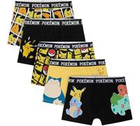 Get Trend Pokemon Boxer Enfant Garcon, Lot de 5 Douce et Respirant Calecon, Ceinture Elastique sous Vêtements, Idee Cadeau Anime (13-14 Ans, Multi Pokemon)