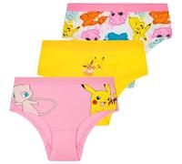 Get Trend Pokemon Culottes Fille, Lot de 3 Slips Enfants et Ados Hipster Pikachu, sous-Vêtements Doux, Cadeau Anime (5-6 Ans, Multi Pokemon Lot de 3)