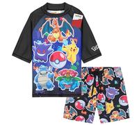 Get Trend Pokemon Ensemble de Bain Garçon et Ado 2 Pièces avec Short de Bain Pikachu et T-shirt Plage Piscine Vacances (13-14 Ans, Multi Pokemon)