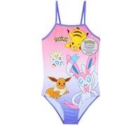 Get Trend Pokemon Maillot de Bain Fille 1 Piece Maillots de Bain Ado Confortables et Extensibles Cadeau Fille Plage Piscine et Vacances (11-12 Ans, Multi Pokemon)