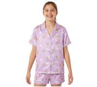 Get Trend Pusheen Ensembles de Pyjama Fille Été, 2 Pièces Chemise à Manches Courtes et Pyjama Short, Vêtement de Nuit, Cadeau Fille (13-14 Ans, Violet Pusheen)