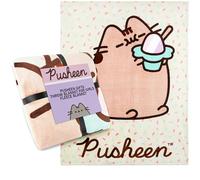 Get Trend Pusheen Peluche Plaid Polaire 130x150cm, Jeter Une Couverture Chaude Cosy Douce Canapé Lit, Cadeau Kawaii et Pratique