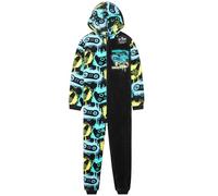Get Trend Pyjama Grenouillère Polaire Garçon et Ado, Tenue de Cocooning à Capuche, Style Gaming, Idée Cadeau Gamer (11-12 Ans, Multi Gaming)