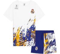 Get Trend Real Madrid CF Pyjama Garcon Ensembles de Pyjama Enfant et Ado Court Football Été Vêtement de Nuit Cadeau Foot (11-12 Ans, Multi Real Madrid)