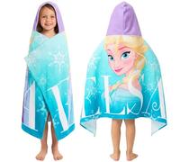 Get Trend Reine des Neiges Serviette de Bain avec Capuche Filles, 125x75cm, Coton Poncho de Bain Enfant, Douce et Absorbante Serviette de Plage, Voyage Accessoires, Ete Cadeau Fille (Bleu Frozen)