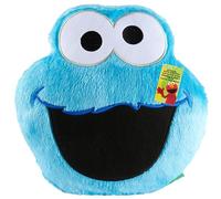 Get Trend Sesame Street Cookie Monster Coussin 3D pour Enfant Ado et Adulte, Oreiller Peluche Doux, Coussin Décoration Chambre en Polaire (Bleu Cookie Monster, L31.5 x W31)
