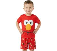 Get Trend Sesame Street Elmo Ensemble Pyjama Enfant Garcon 1 a 4 Ans, 2 Pièces Été avec T-Shirt Manches Courte et Pyjama Short, Cadeau Garcon (18-24 Mois, Rouge Elmo)