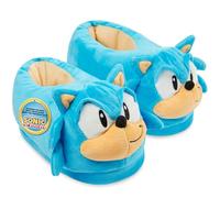 Get Trend Sonic 3D Chaussons Enfant Garçon, Peluche Pantoufle Chauds Maison Semelle Antidérapante, Cosy Cadeau Gamer (31/32 EU, Bleu Clair Sonic)