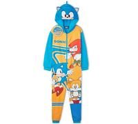 Get Trend Sonic The Hedgehog Combinaison Pyjama Garçon Hiver, Grenouillère Polaire Chaude avec ou sans Capuche, Cadeau Gamer (9-10 Ans, Multi Sonic)