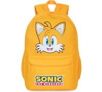 Get Trend Sonic the Hedgehog Sac a Dos Garcon, 46 x 32 x 16 cm, Fermeture Eclair et Bandoulière Réglable Grand Cartable, Gaming Merchandise, Cadeau Garcon (Jaune Tails)