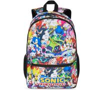 Get Trend Sonic the Hedgehog Sac a Dos Garcon, Fermeture Eclair et Bandoulière Réglable Cartable, Gaming Merchandise, Cadeau Garcon (Multi Sonic)