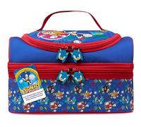 Get Trend SONIC THE HEDGEHOG Sac Isotherme Repas Enfant Sacs Lunch avec 2 Compartiments Knuckles Shadow École Pique Nique Sortie (Bleu/Rouge Sonic)