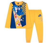 Get Trend Sonic The Hedgehog Shadow Ensembles de Pyjama Garçon Long, Confortable Vêtement de Nuit - Idée Cadeau Gamer pour Garçon (Jaune Sonic/Tails, 9-10 Ans)