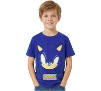 Get Trend Sonic The Hedgehog T-Shirt Garcon 5 à 12 Ans, Ras du Cou et Manches Courtes Coton T Shirt Ete, Gaming Merchandise Idee Cadeau (5-6 Ans, Bleu Sonic)