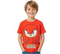 Get Trend Sonic The Hedgehog T-Shirt Garcon 5 à 12 Ans, Ras du Cou et Manches Courtes Coton T Shirt Ete, Gaming Merchandise Idee Cadeau (7-8 Ans, Rouge Knuckles)