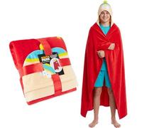 Get Trend South Park Couverture a Capuche pour Femme, Ados et Enfants 130x150 cm, Poncho Plaid Polaire Chaud, Comfy Couverture Portable, Cosy Idee Cadeau (Rouge South Park)