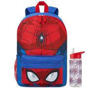 Get Trend Spiderman Sac a Dos Enfant Garcon avec Gourde, Grand Fermeture Eclair Cartable et sans BPA Gourde Sport 500ml, Cadeau Garon (Multi Spiderman)